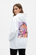 Women's Oversized Hoodie - "Blossom" Y2K Graphic - 400 GSM Heavyweight Cotton