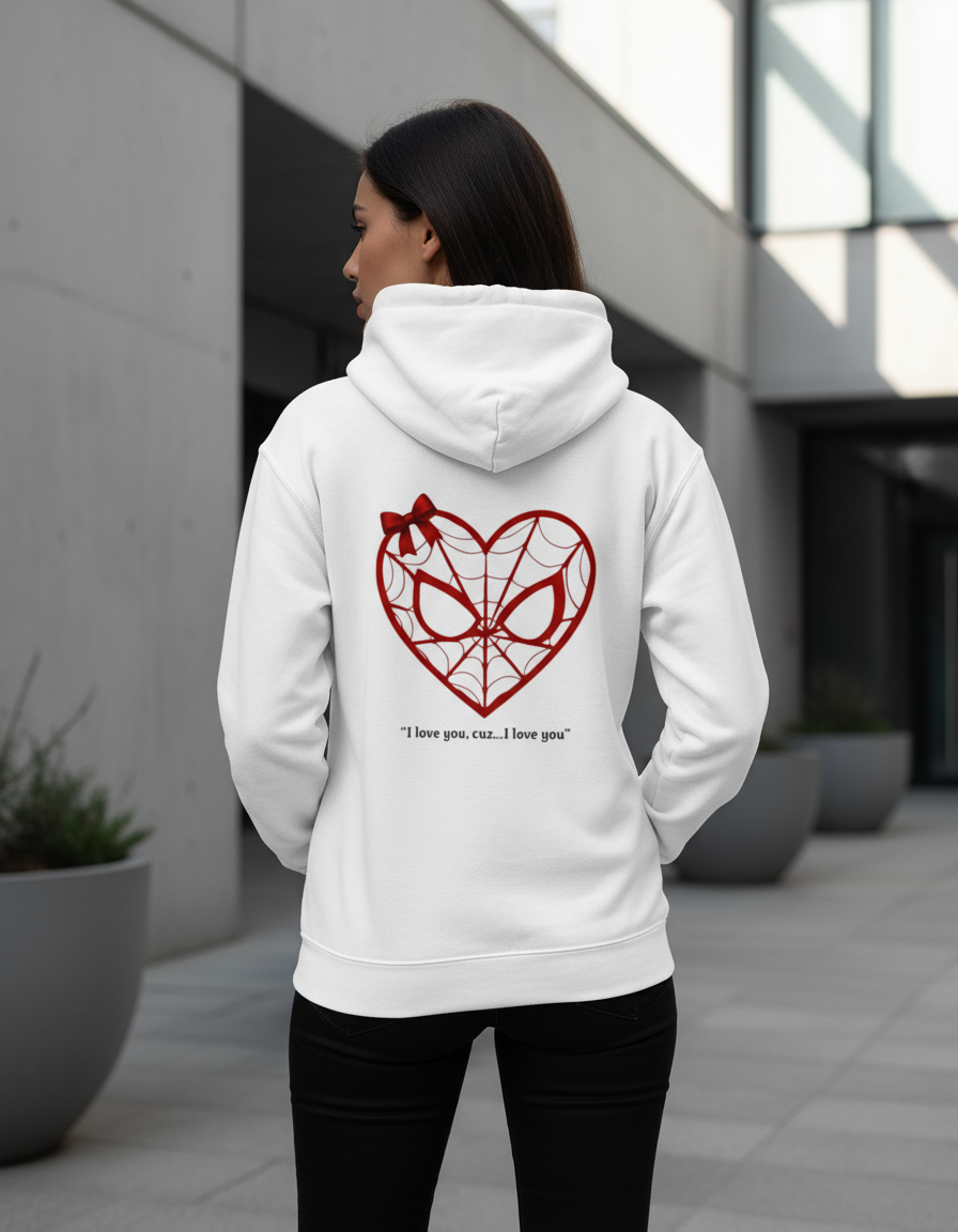 Couple Combo: Spider Heart Love | 300 GSM Fleece Hoodies