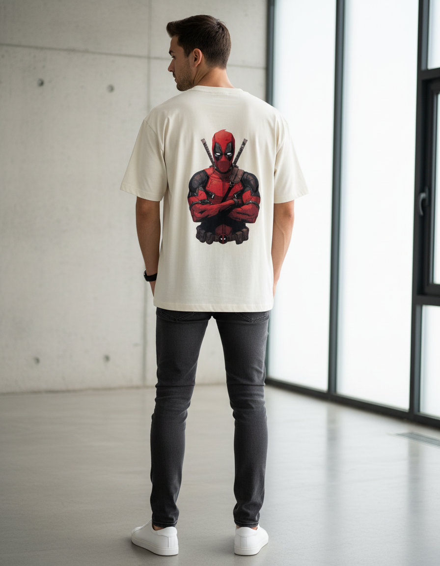 Deadpool Comic Graphic T-Shirt | Oversized 240 GSM Marvel Fan Streetwear