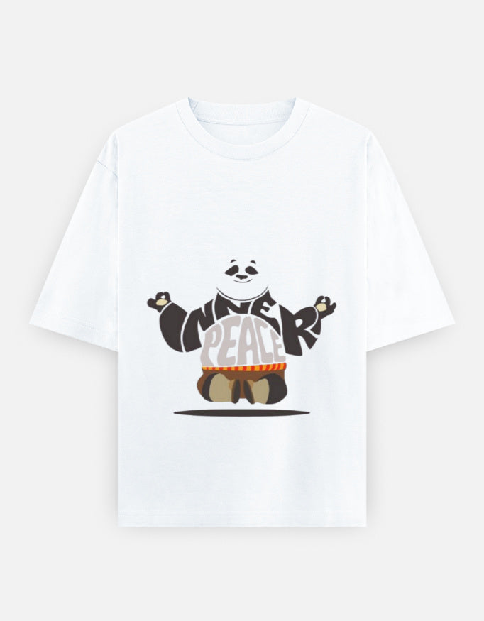 Oversized Inner Peace Panda T-Shirt - Heavyweight 240 GSM Cotton