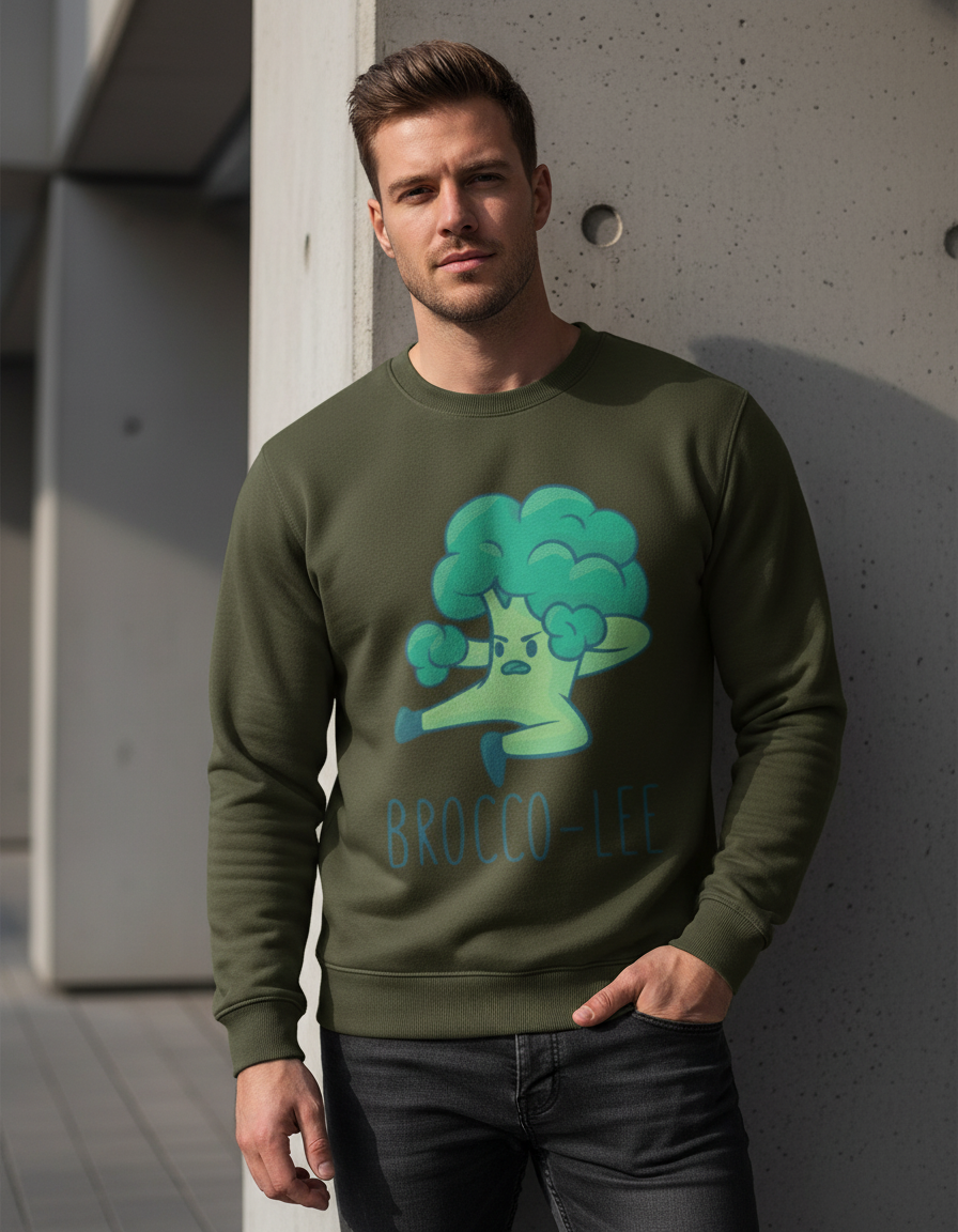 Brocco-Lee Pun Graphic Sweatshirt | 300 GSM Heavyweight Cotton Crewneck