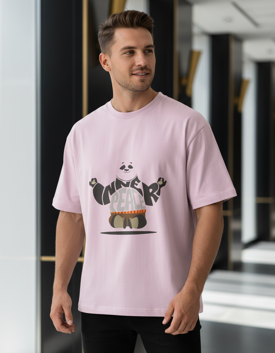 Oversized Inner Peace Panda T-Shirt - Heavyweight 240 GSM Cotton