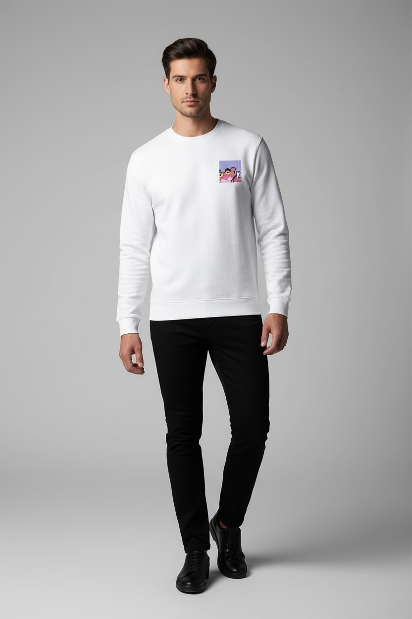 Retro Panther Graphic Crewneck - Premium Heavyweight 100% Cotton Fleece