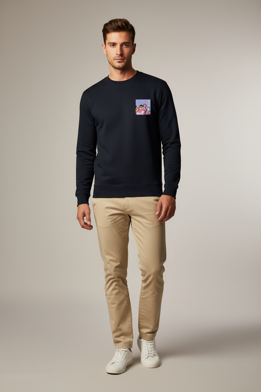 Retro Panther Graphic Crewneck - Premium Heavyweight 100% Cotton Fleece