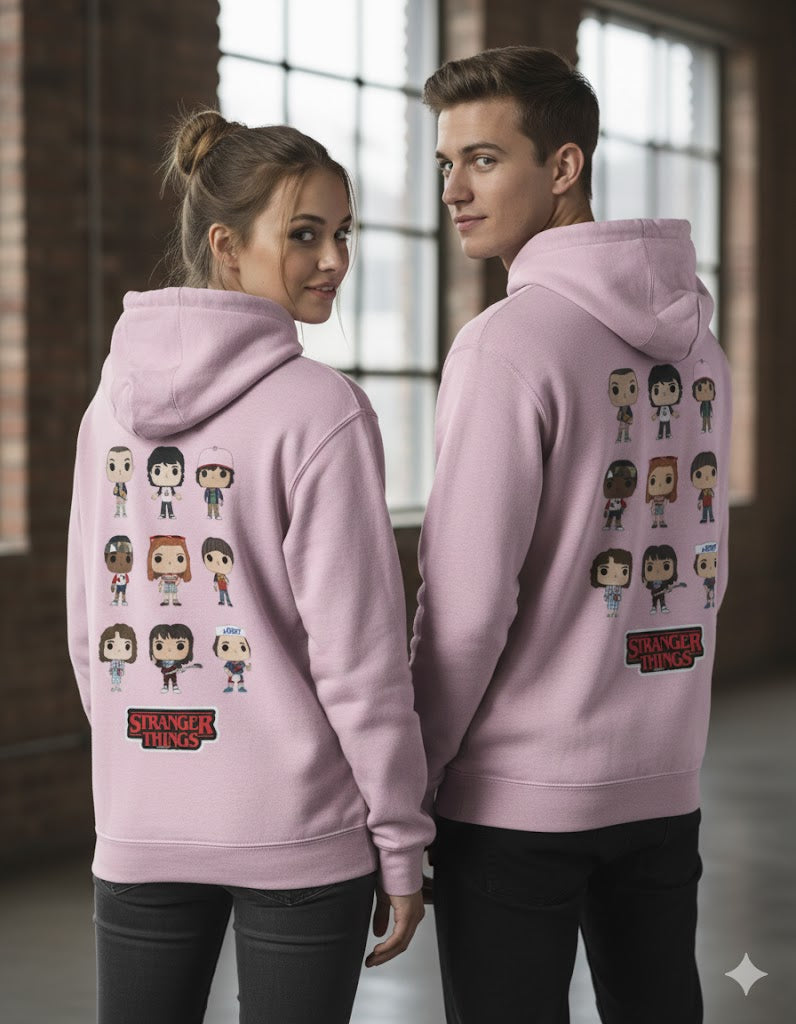 Unisex Stranger Things Funko Pop Regular Fit 300 GSM Fleece Hoodie